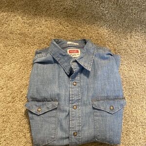Wrangler Light Blue Casual Men's Shirt